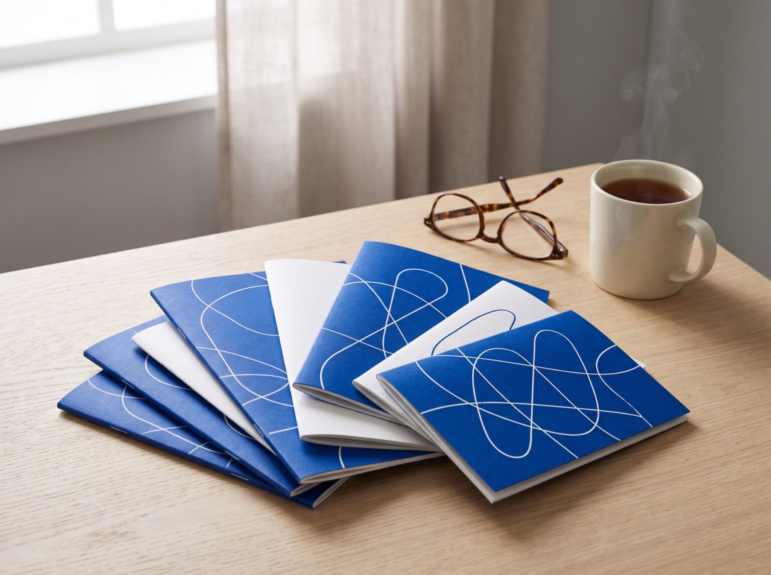 Patient information leaflets on a table
